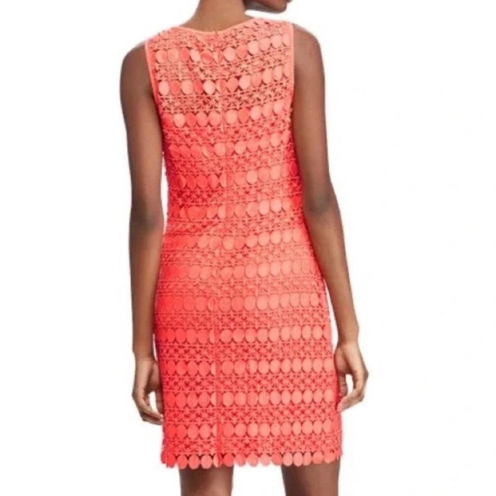 LAUREN RAPLH LAUREN | Sleeveless Coral Calla Lily Lace Mesh Dress | Size 0 - Picture 2 of 13